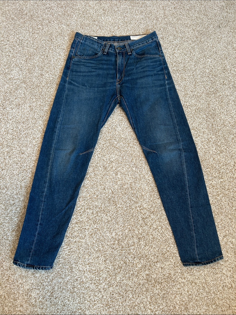Men's Dark Blue Straight-Leg Jeans